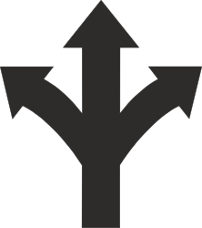 Black and White Arrow Icon Clipart - Sleek Directional Symbol