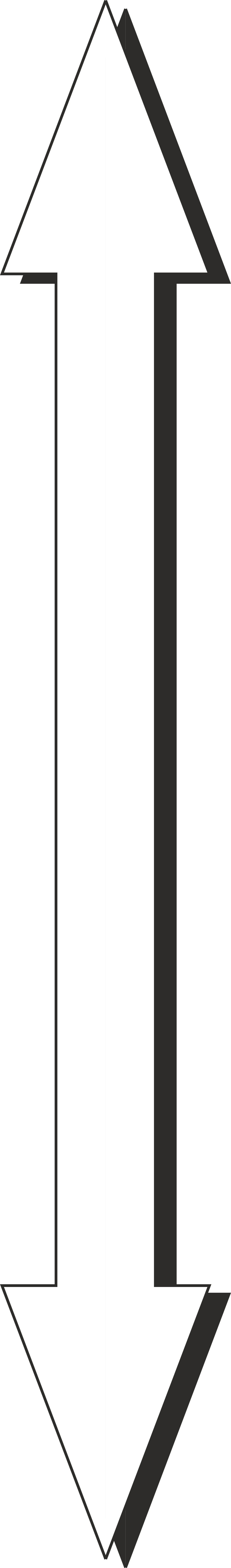 White Arrow with Black Arrow Center - Dynamic Clipart Design