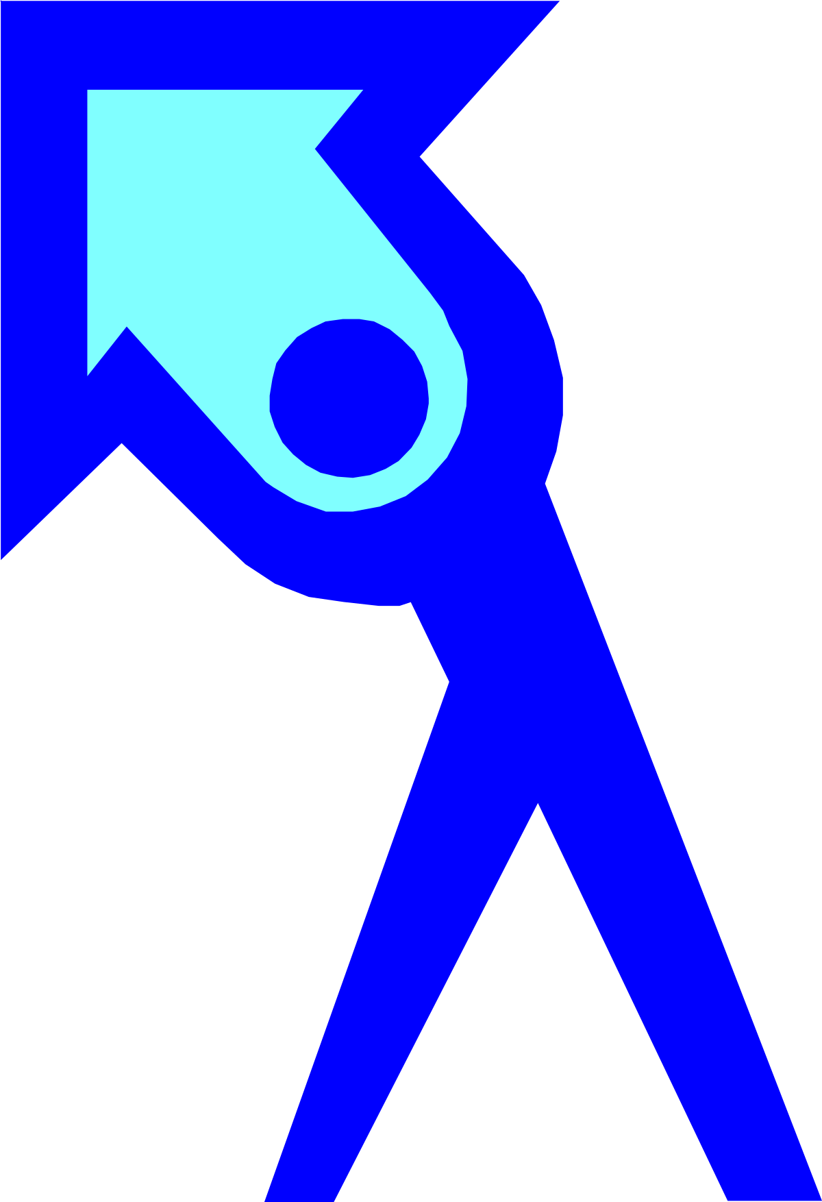 Blue Arrow with White Arrow Center - Dynamic Clipart for Your Projects
