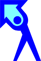 Blue Arrow with White Arrow Center - Dynamic Clipart for Your Projects