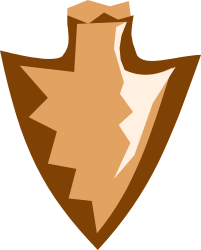 Brown Shield with White Outline - Premium Clipart for Your Projects