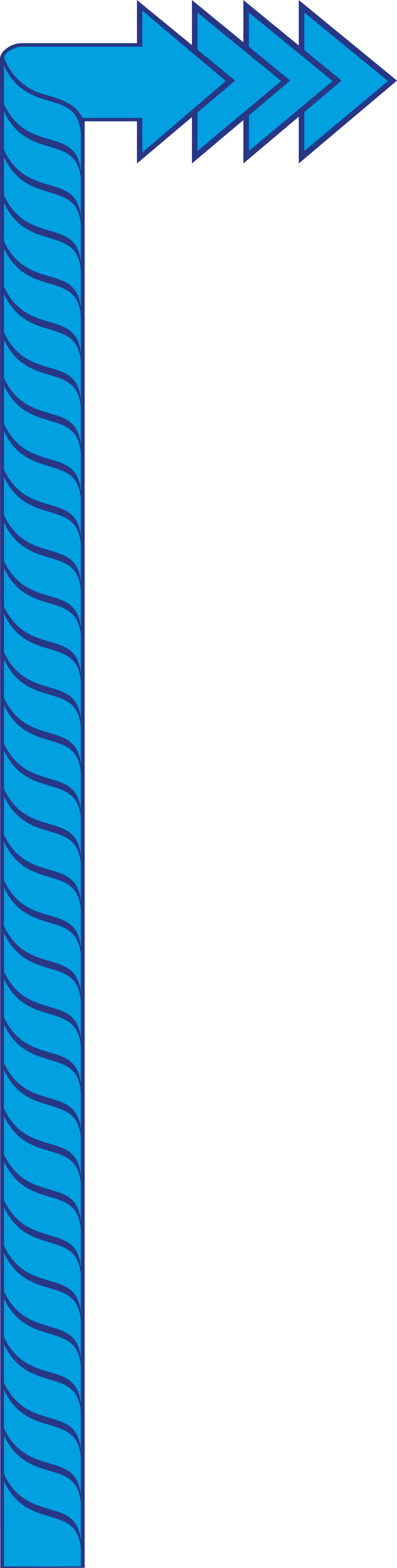 a blue arrow with a white arrow in the middle clip art png transparent Borders, Corners, and Arrows: Elegant Family Tree Clipart with Dual Blue and White Arrows