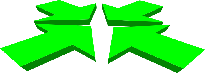 Green Cross with Smaller Crosses - Versatile Clipart for Your Projects
