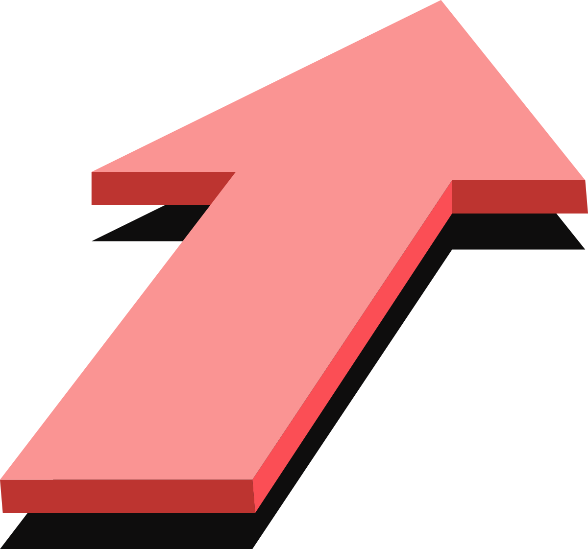 Pink Arrow Icon Clipart - Bold Directional Graphics