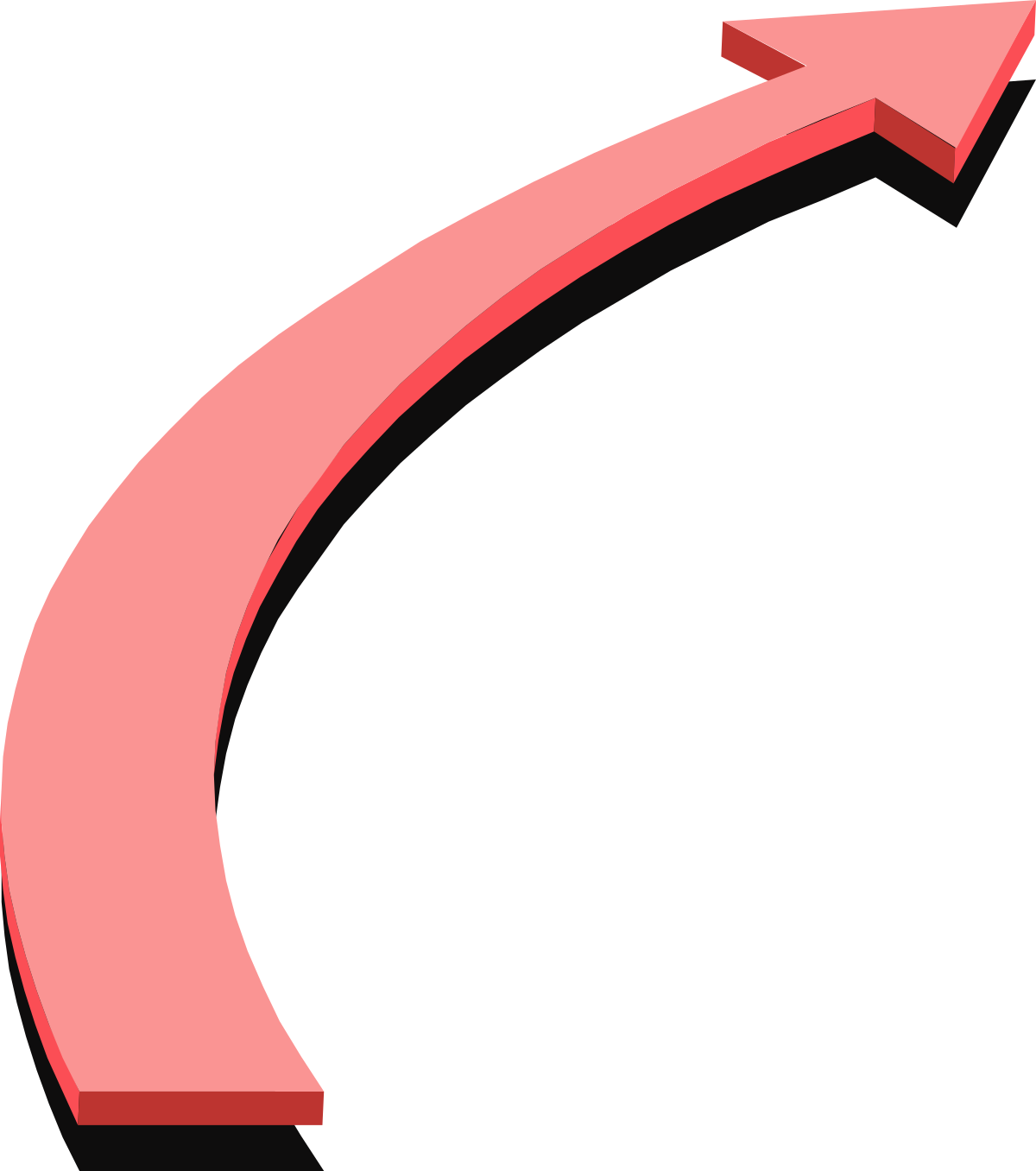 Red Arrow Pointing Up to the Right Clipart - Dynamic Directional Symbol