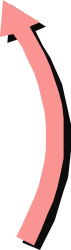Pink Arrow Pointing Up to the Left - Vibrant Clipart Design