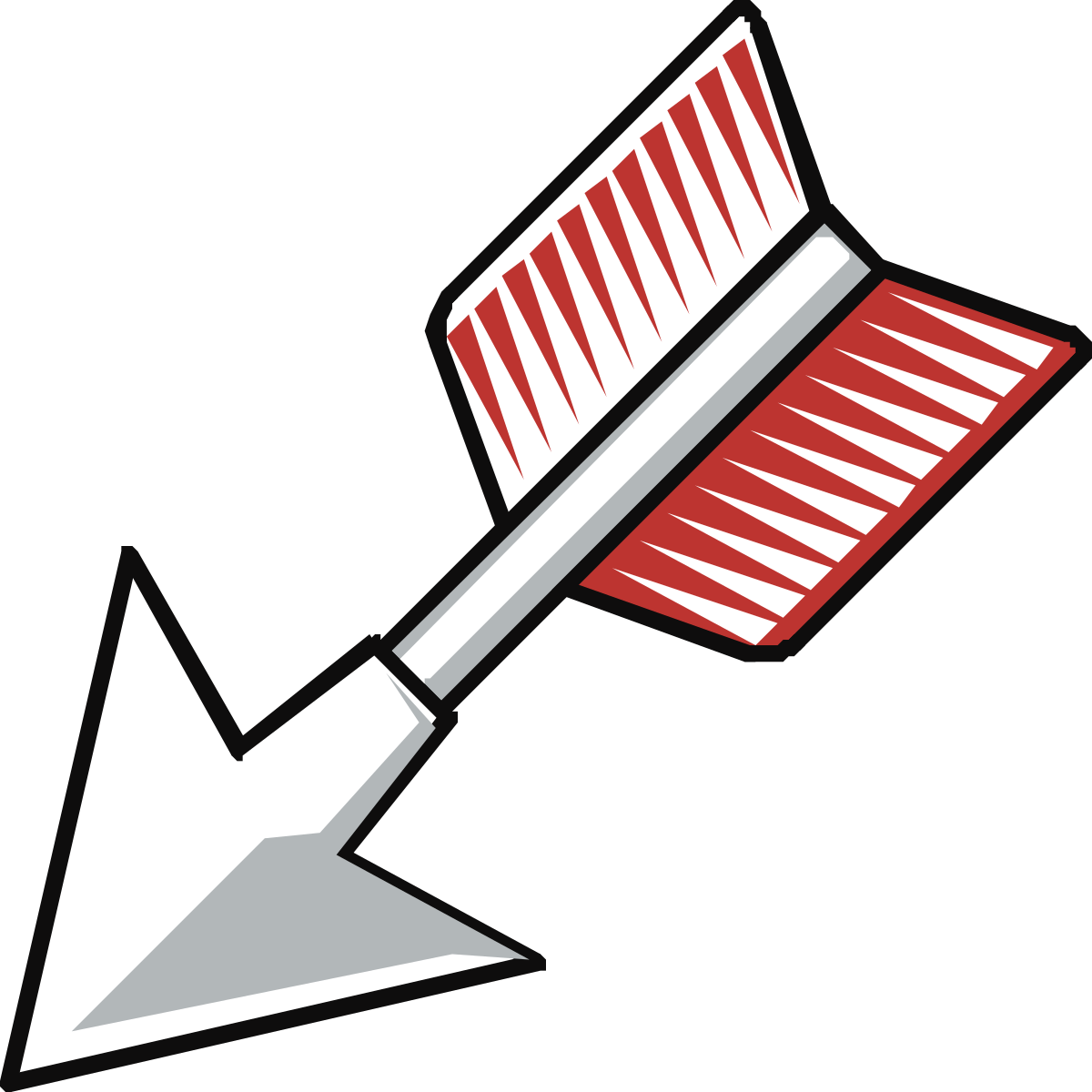 Red and White Striped Brush Clipart for Creative Projects