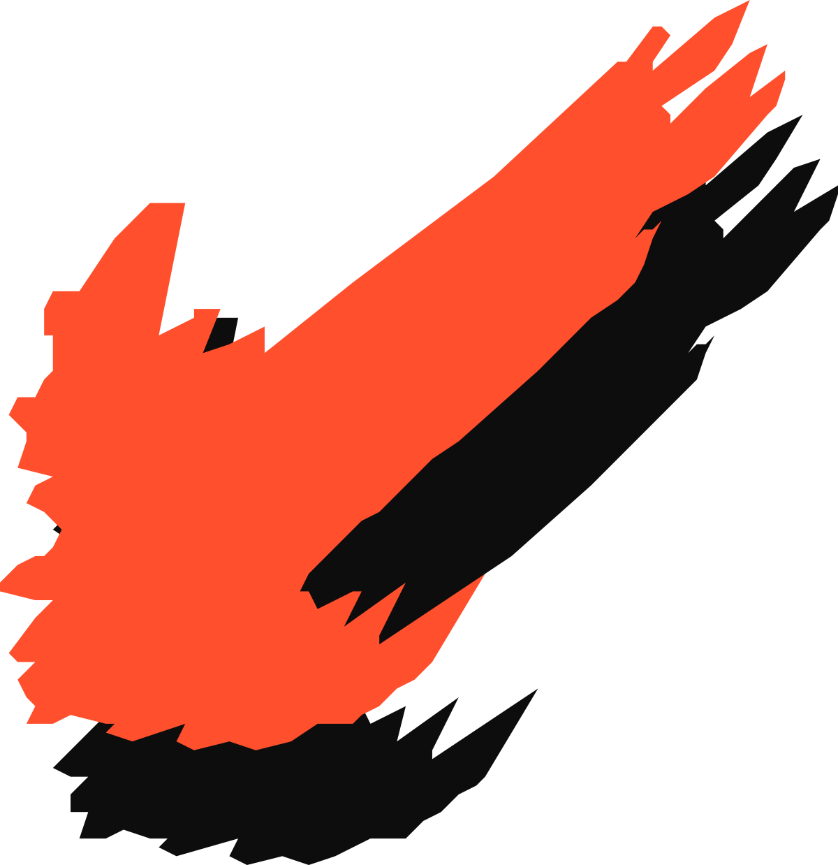 Red Bird Flying in the Sky Clipart - Vibrant Illustrations for Your Projects