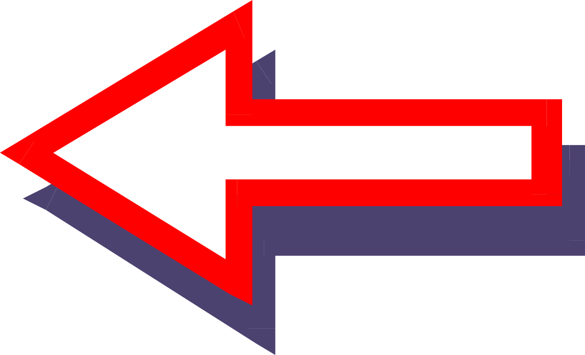 a red and white arrow pointing left clip art png transparent Red and White Left Arrow Clipart for Dynamic Directions
