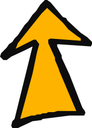 Yellow Arrow with Black Arrow Clipart - Directional Graphics for Your Projects