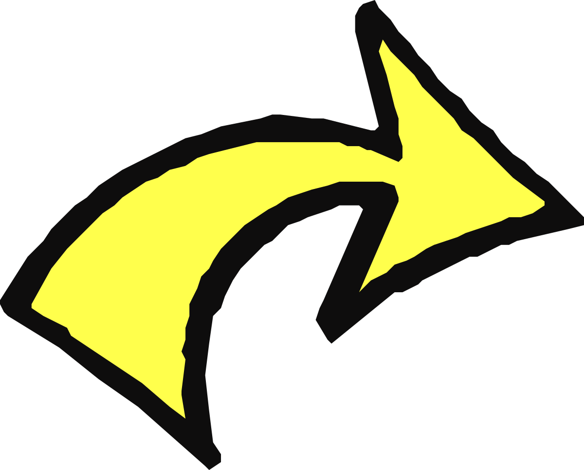 a yellow arrow with black background clip art png transparent Yellow Arrow on Black Background Clipart for Dynamic Designs