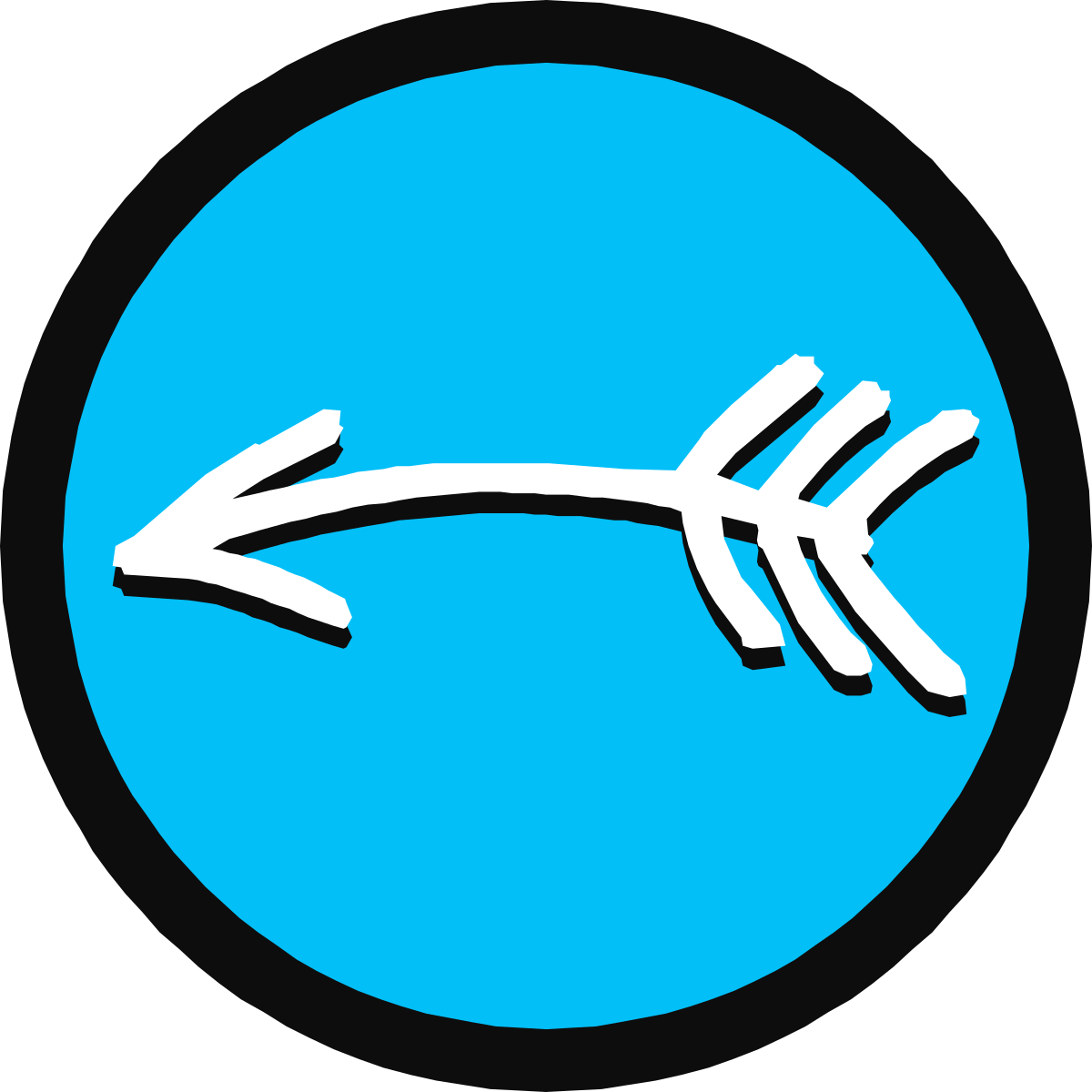Blue Circle with White Arrow Icon: Upward Direction Clipart