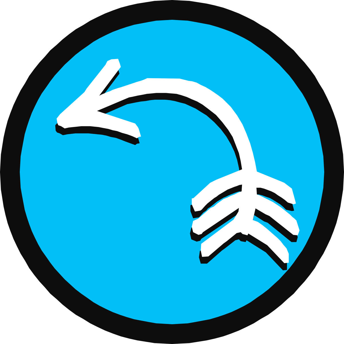 Blue Circle with Upward Arrows Clipart for Dynamic Illustrations