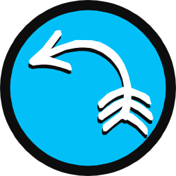 Blue Circle with Upward Arrows Clipart for Dynamic Illustrations