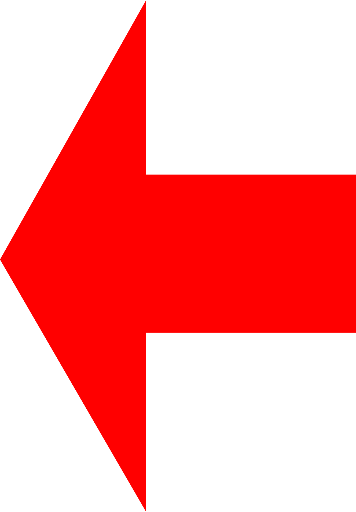 Red Arrow Pointing Left Clipart: Directional Symbol for Design