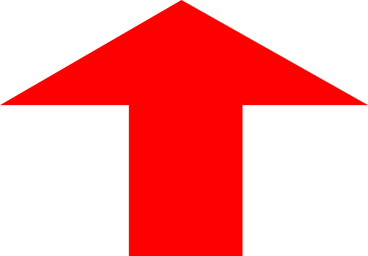 Red Arrow Pointing Up Clipart for Dynamic Growth Visualization
