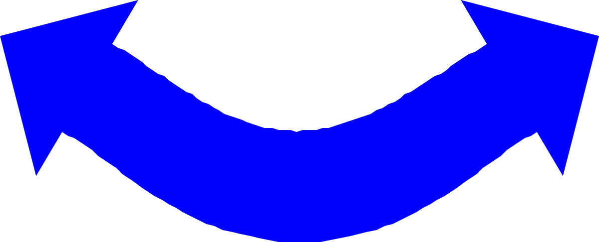 Blue Arrow on Black Background Clipart