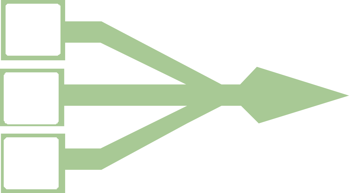 Green Arrow Pointing Upward to the Left - Vector Clipart