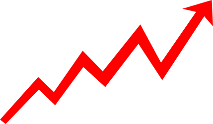 Red Arrow Upward - Graph Clipart for Dynamic Visuals
