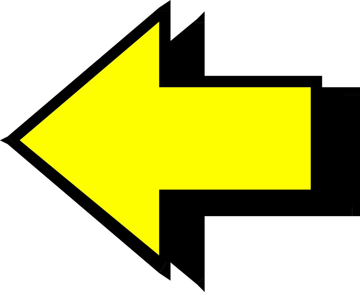 a yellow arrow pointing left clip art png transparent Yellow Arrow Pointing Left Clipart for Bold Designs