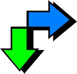 Two Contrasting Direction Arrows Clipart for Dynamic Visuals