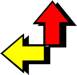 Opposite Direction Arrows Clipart - Two Arrows Illustrating Divergence