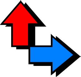 Opposing Direction Arrows Clipart for Dynamic Visuals