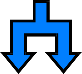 Blue Arrow Pointing Up to the Left - Clipart for Dynamic Indicators