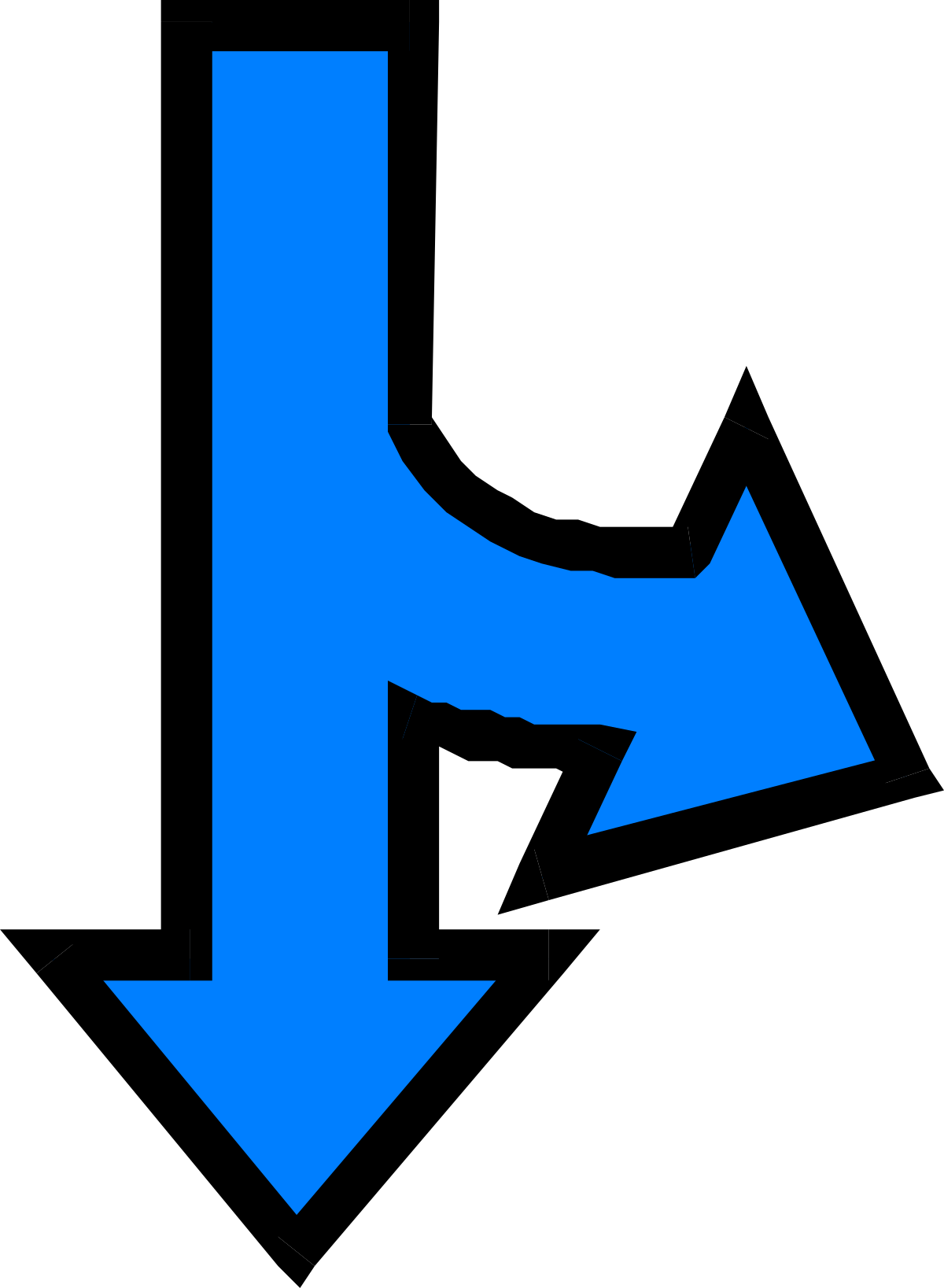 Blue Arrow Pointing Up to the Left - Dynamic Clipart Design
