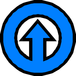 Blue Arrow Clipart: Upward Pointing Symbol for Dynamic Designs