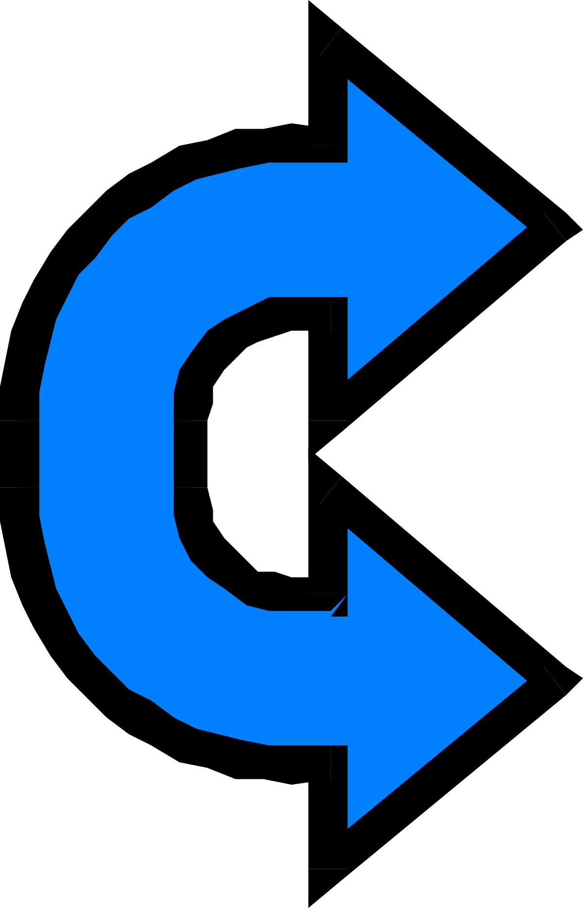 Upward Pointing Blue Arrow Clipart for Dynamic Visuals
