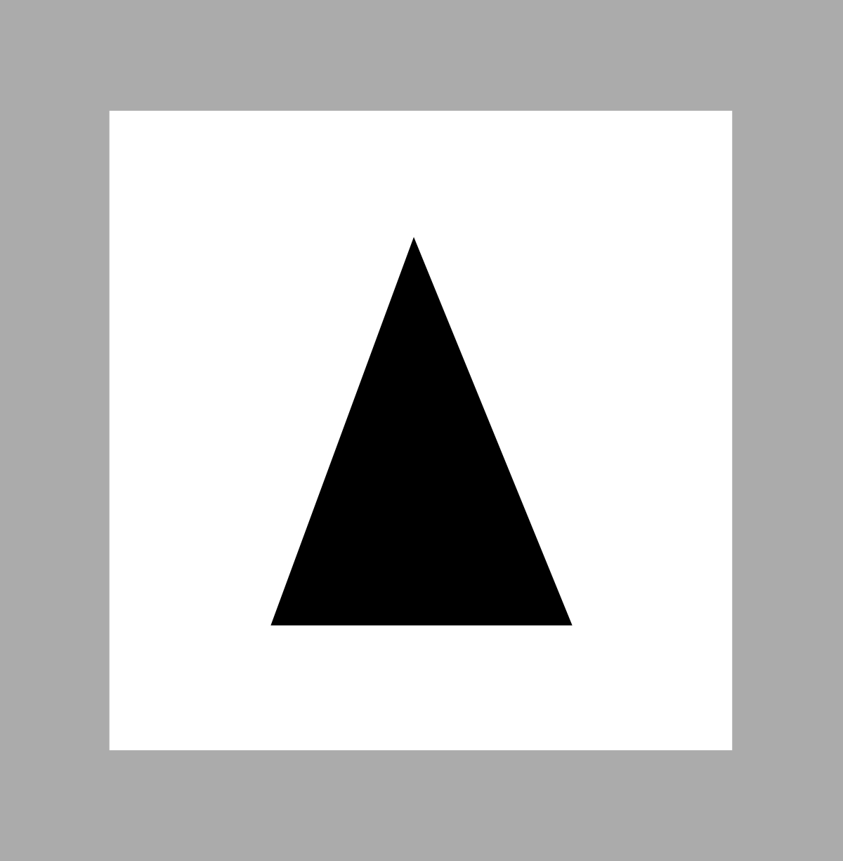 Black Triangle Clipart on White Background - Minimalist Design