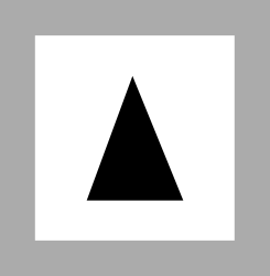 Black Triangle Clipart on White Background - Minimalist Design