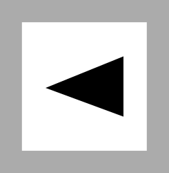 Black and White Square with Arrow Clipart for Versatile Design