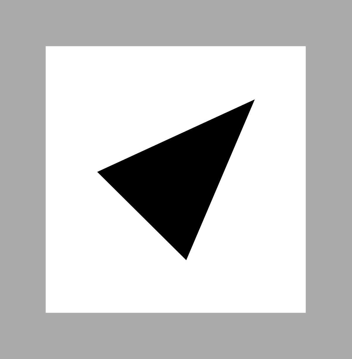 Black and White Square with Triangle Clipart: Minimalist Geometric Design