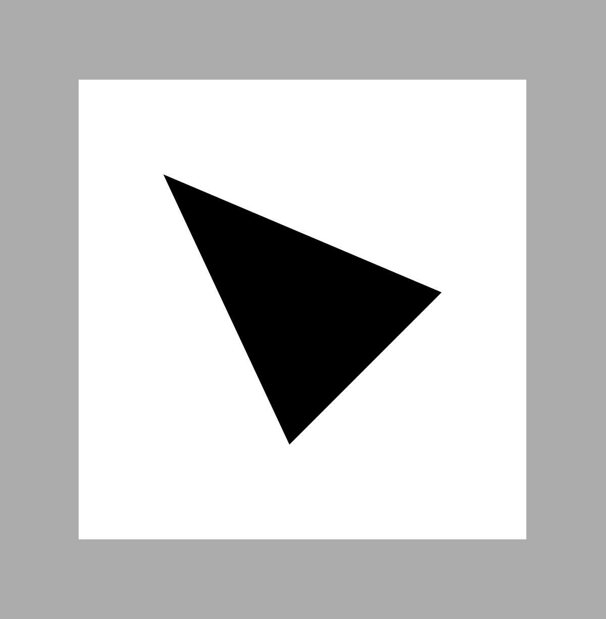 Black and White Square with Triangle Clipart for Bold Designs