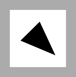 Black and White Triangle Icon Clipart: Minimalist Geometric Design