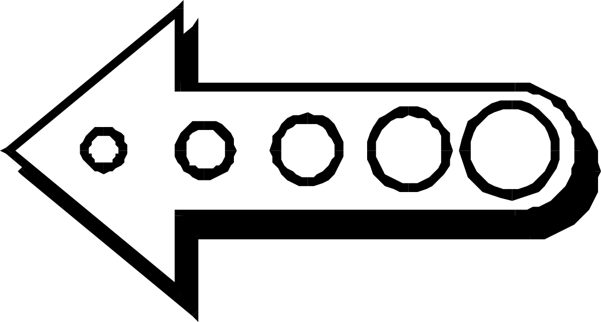 Arrow Clipart: White Arrow Pointing Up to the Right