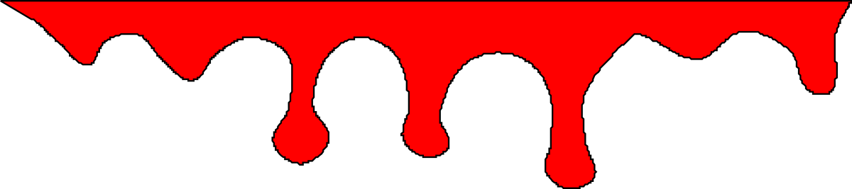 Red Dripping Borders and Bars Clipart for Creative Designs