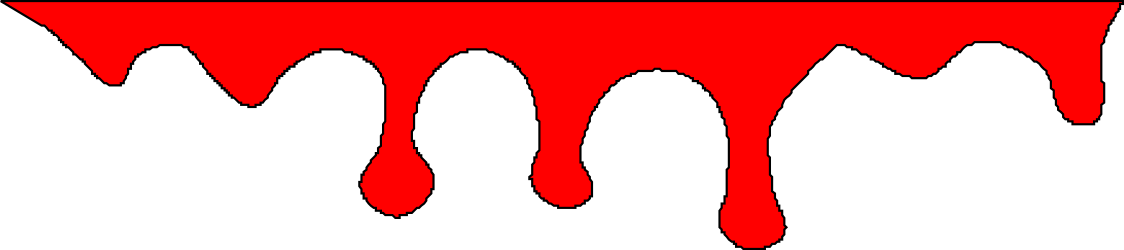 Red Dripping Borders and Bars Clipart for Creative Designs
