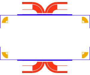 Car Diagram Clipart: Four Angles of a Stylish Vehicle Design