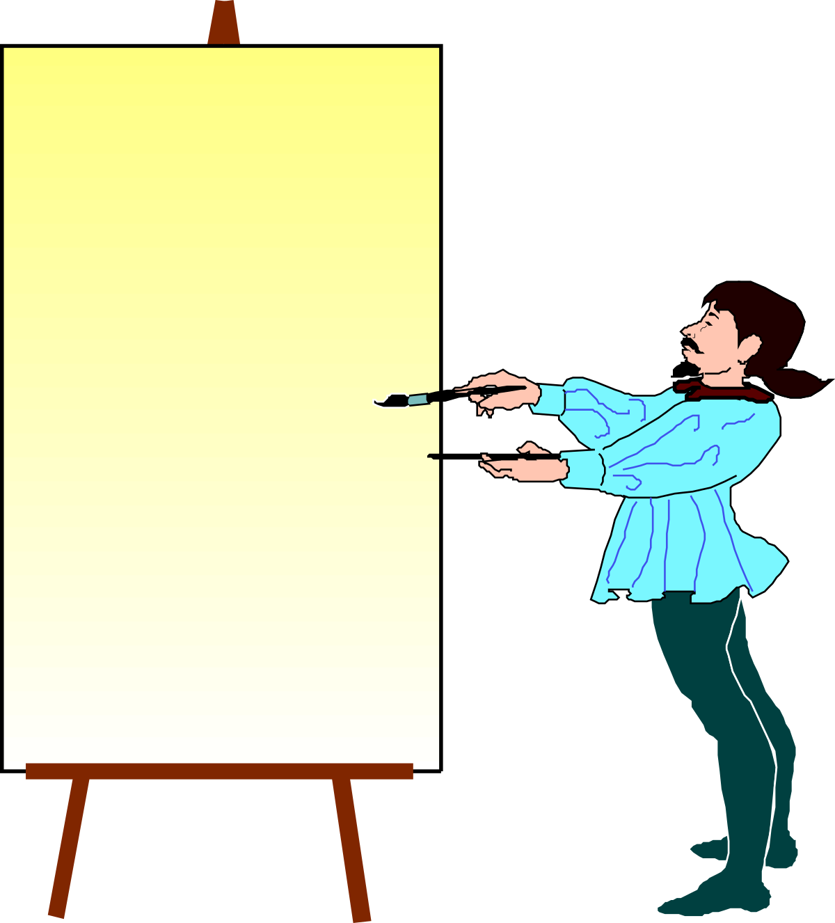 a man painting on a ease clip art png transparent Borders and People in Art: Man Painting on an Easel Clipart