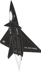 Fighter Jet Clipart with USA Force Theme