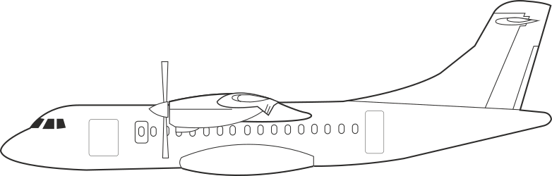 Vintage Propeller Plane Clipart - Classic Aircraft with Spinning Wheel