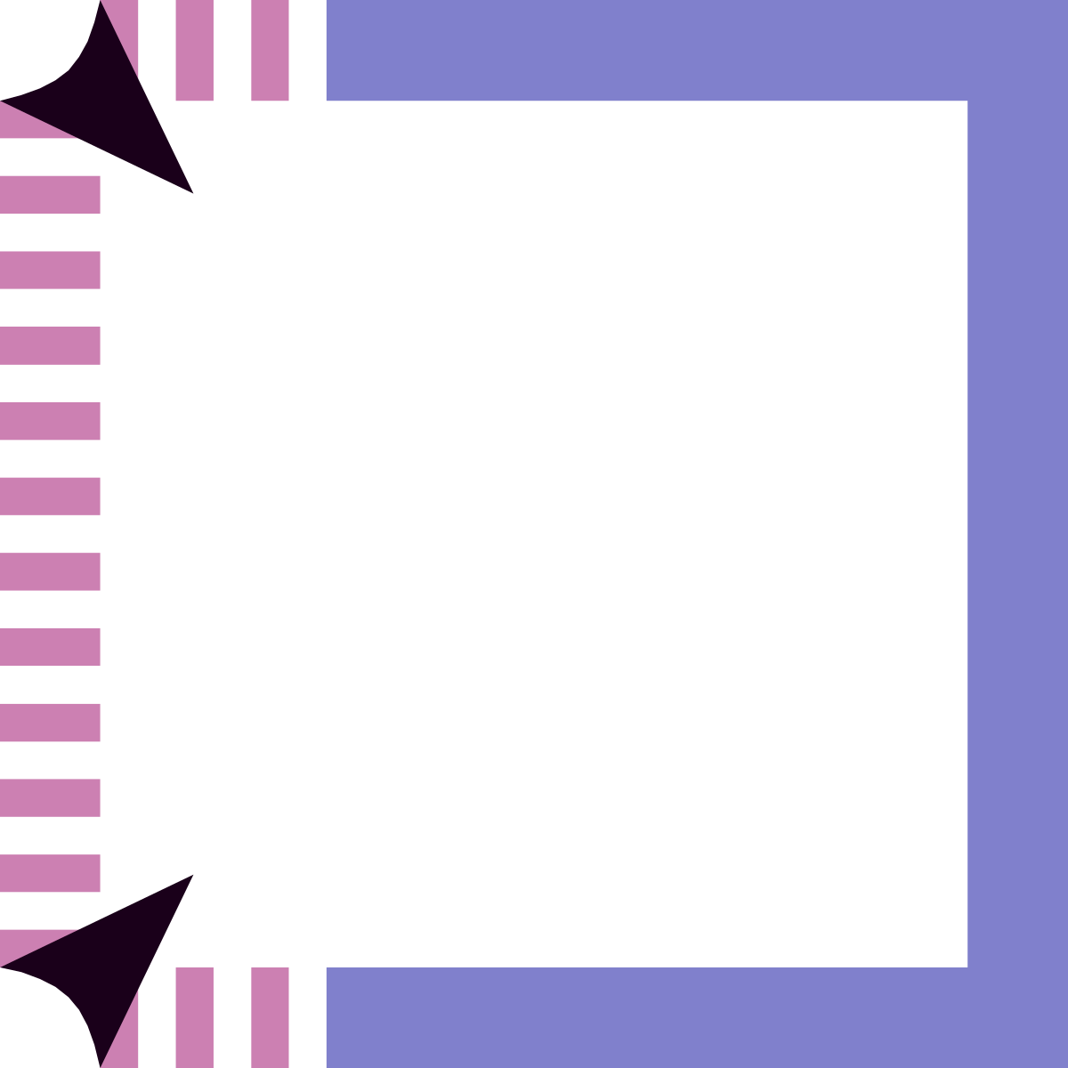 Purple and Black Square Clipart with Elegant Border