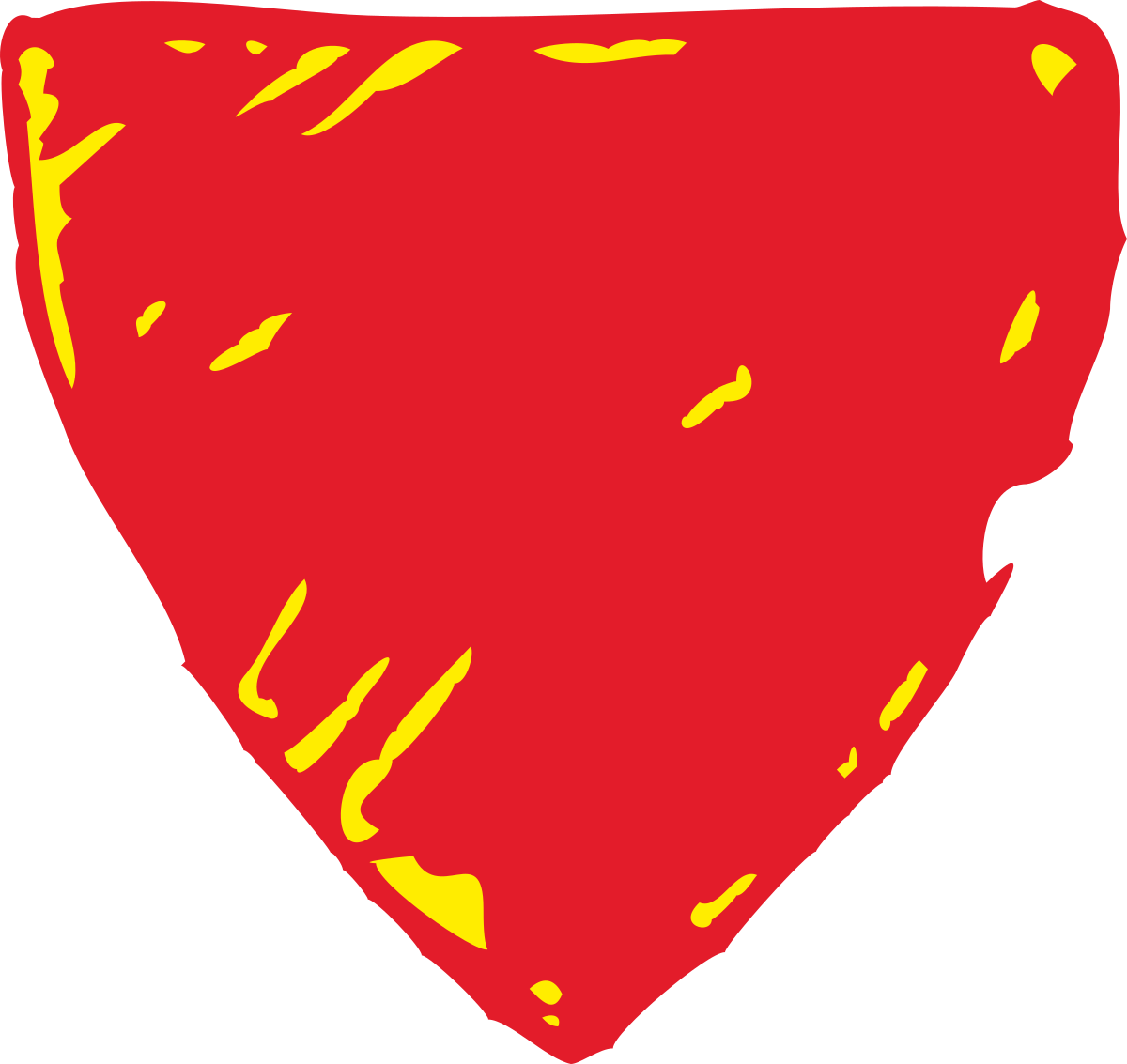 Red Heart with Yellow Spots - Playful Clipart for Every Occasion