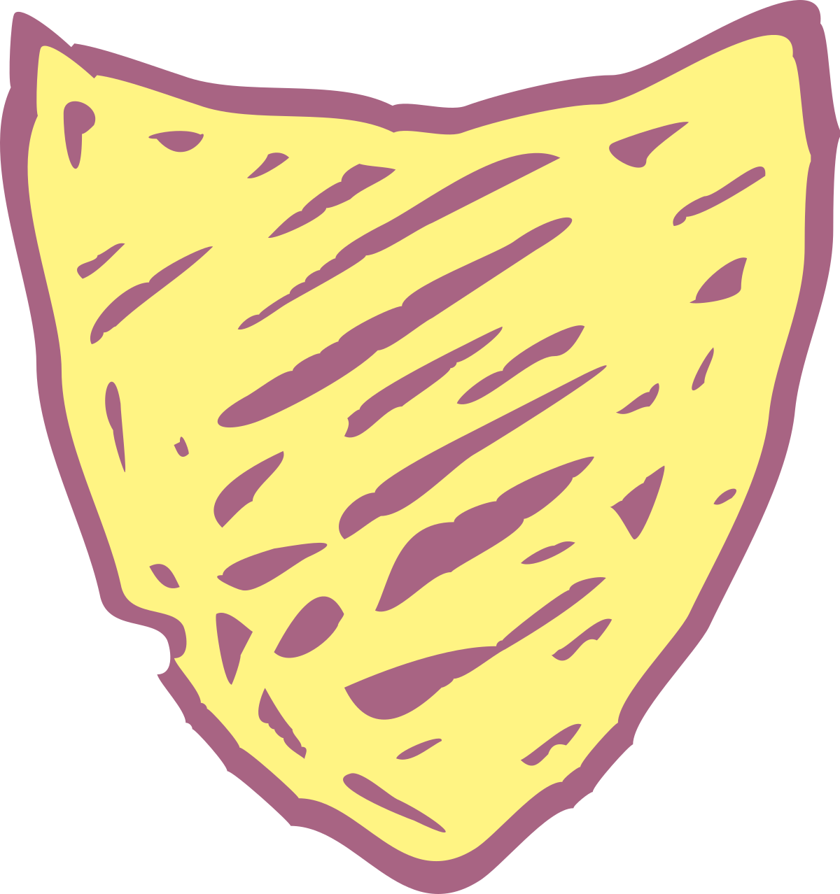 Yellow Shield with Purple Stripe Clipart - Perfect for Designs