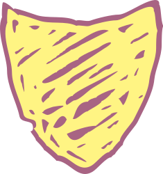 Yellow Shield with Purple Stripe Clipart - Perfect for Designs