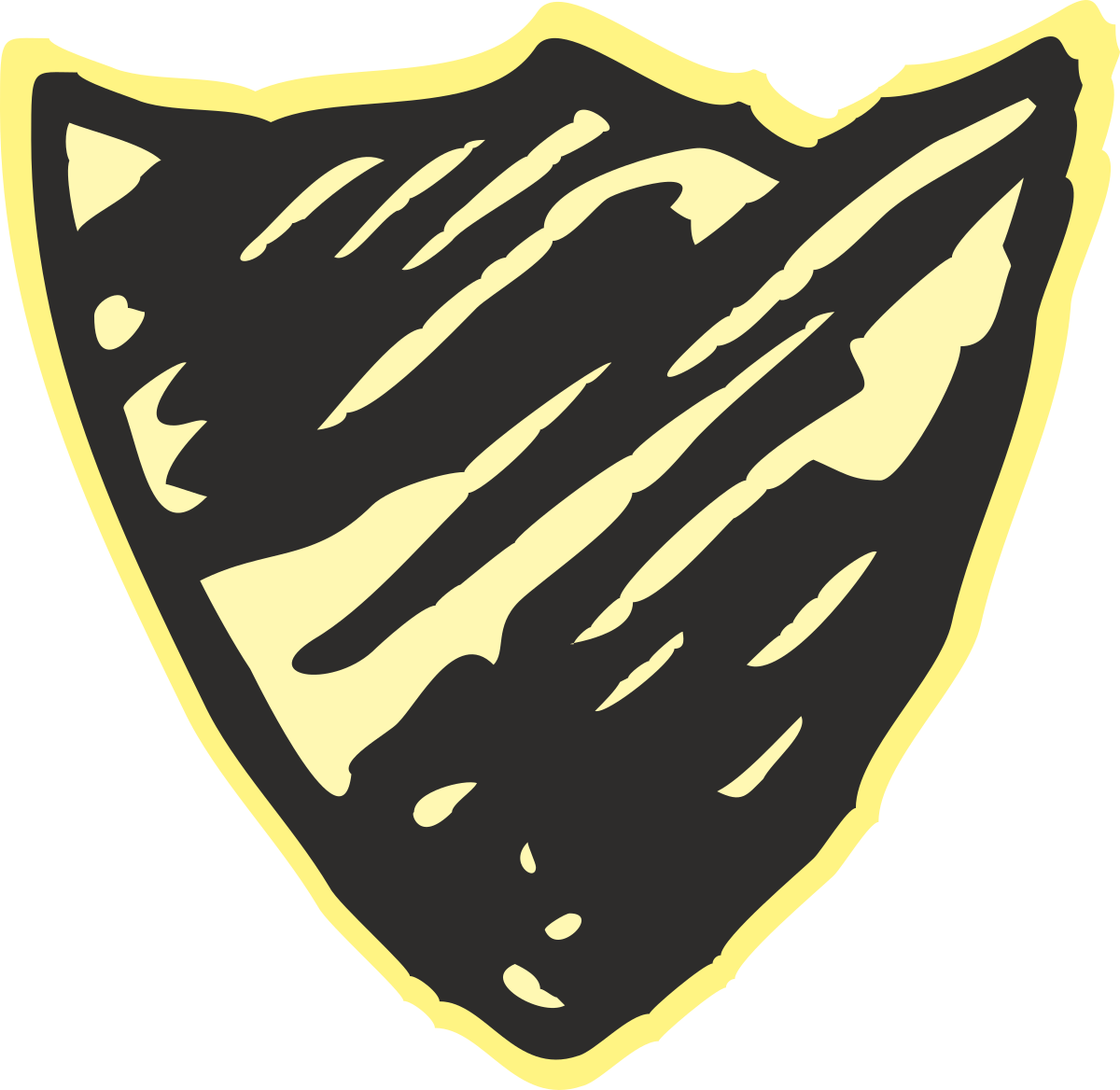 Shield Clipart with Black and Yellow Stripes - Perfect for Your Designs