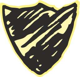 Shield Clipart with Black and Yellow Stripes - Perfect for Your Designs